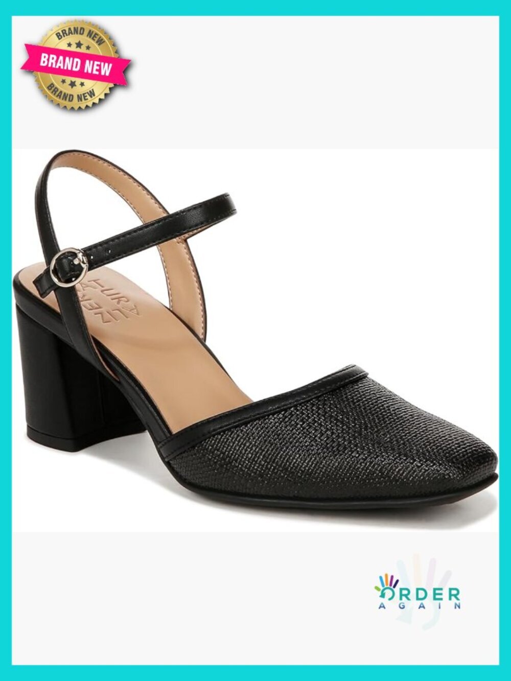 Classic Block Heel Pumps with Adjustable Buckle and Non-Slip Outsole